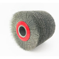 Brosse de roue stationnaire en nylon abrasive pour métal et surface non ironique